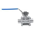 25.4mm Food Grade Hygienic Welding Three Pieces Ball Valves