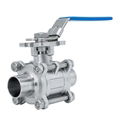 25.4mm Food Grade Hygienic Welding Three Pieces Ball Valves 2