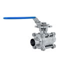 25.4mm Food Grade Hygienic Welding Three Pieces Ball Valves 3