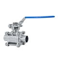 25.4mm Food Grade Hygienic Welding Three Pieces Ball Valves 4