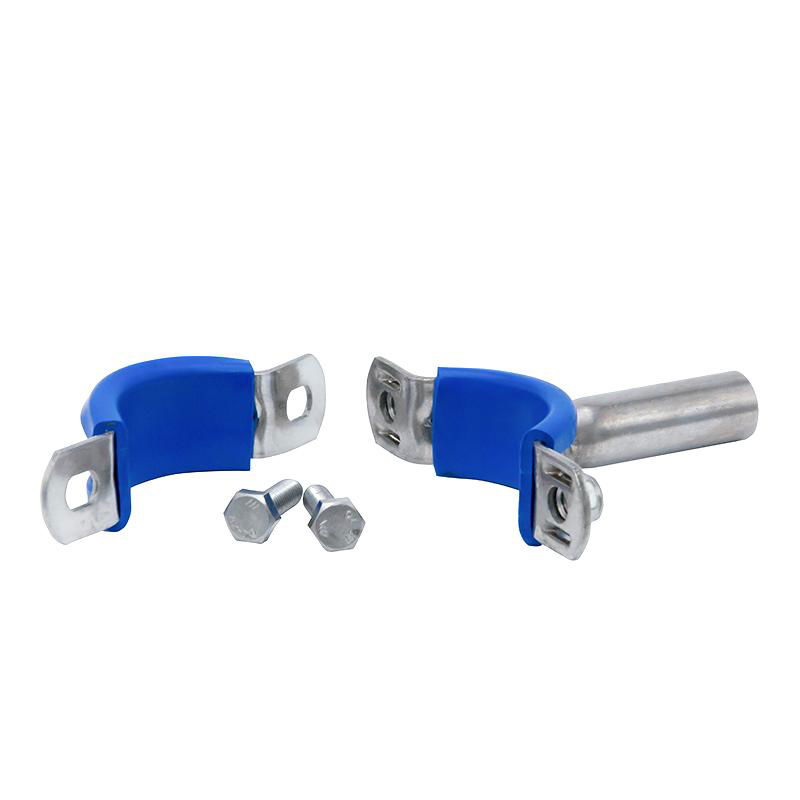 SMS Stainless Steel Piping Supports  with Blue Silicone Gaskets 4