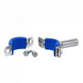 SMS Stainless Steel Piping Supports  with Blue Silicone Gaskets 4