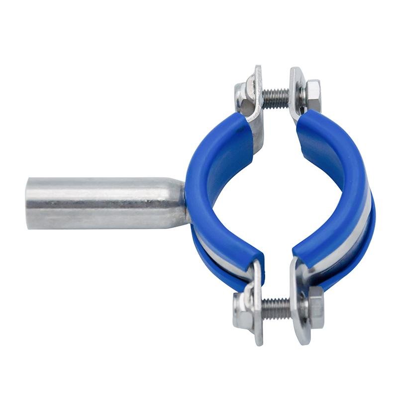SMS Stainless Steel Piping Supports  with Blue Silicone Gaskets