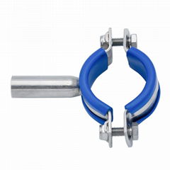 SMS Stainless Steel Piping Supports  with Blue Silicone Gaskets