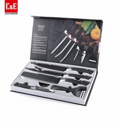 6pcs stainless steel gift box kitchen knife set 