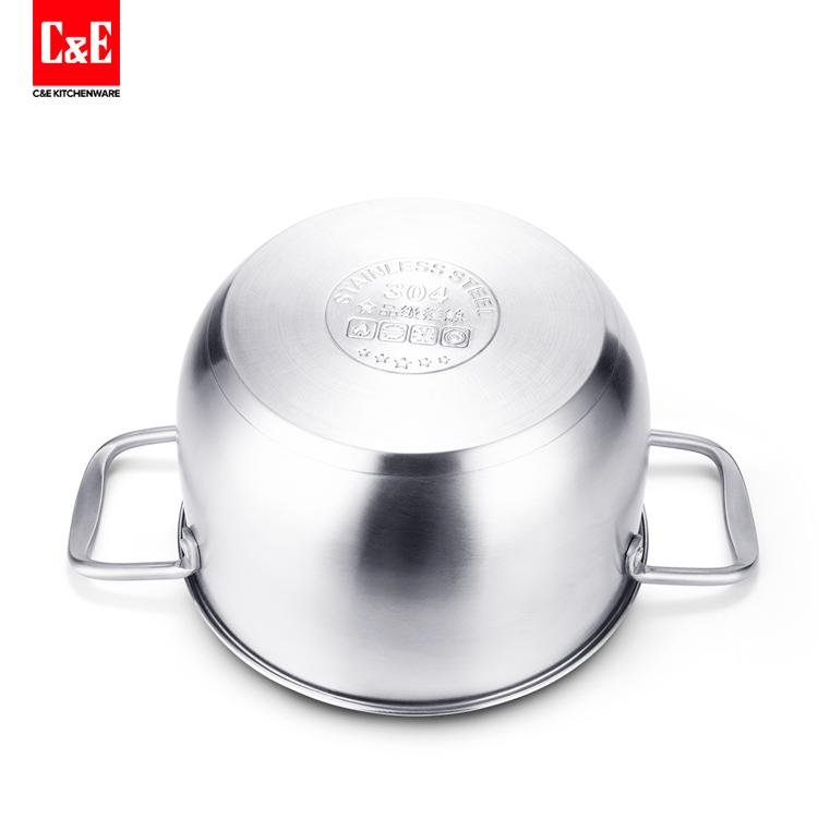 2.5L Stainless Steel Safe Saucepan with Glass Lid and 2 handles 4