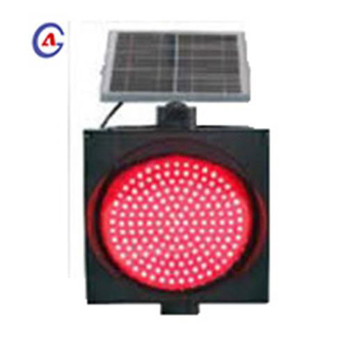 300mm yellow/red rechargeable led solar flashing traffic signal warning light 3