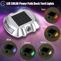 Aluminum solar marker lights for trucks driveway side road stud cat eye  2