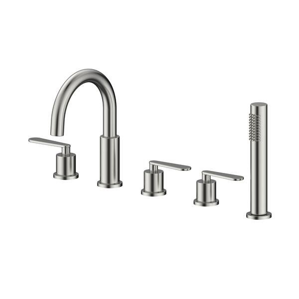 SS304 Stainless Steel Singe Handle Deck Mounted Bathtub Faucet