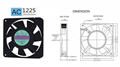 Taiwan Sanju SJ1225HA2-AC axial flow fan 2