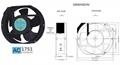 Taiwan Sanju SJ1751HA1-AC axial flow fan 2