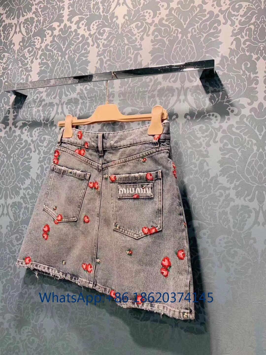 stawberry sewing blue jeans short       