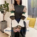 Stitched needle woven round neck autum fashion women sweater  2