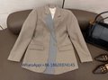 PORTS1916 Office uniform weater top fashion lattice open button long sleeve suit