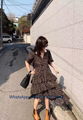 New women dress style from apricoth factory with own designed brand flower dress