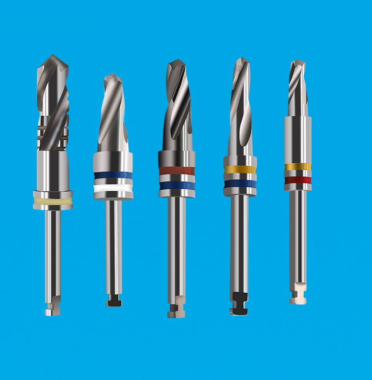 Dental implant drill bits for dentist dental lab