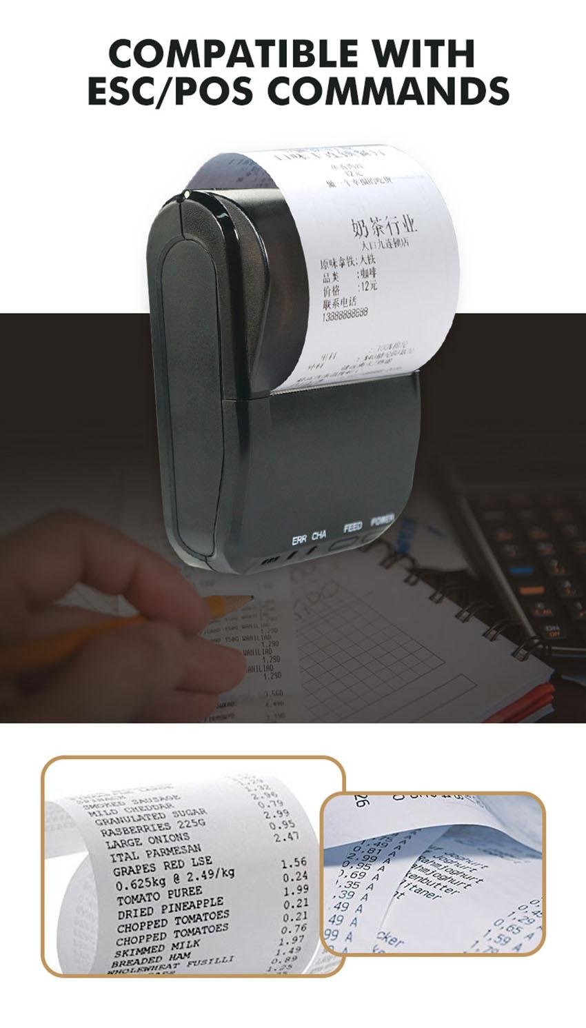 58mm portable pos printer thermal driver download receipt printer 5