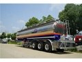 3 Axle 42000 Liters Aluminum Alloy Semi Tanker Trailer Aviation Kerosene Transpo