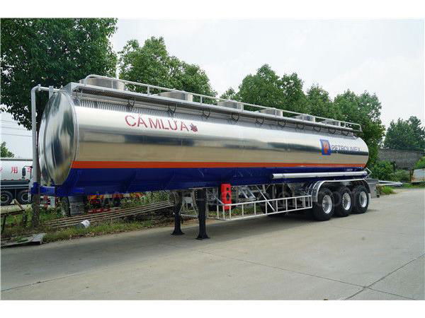 3 Axle 42000 Liters Aluminum Alloy Semi Tanker Trailer Aviation Kerosene Transpo 2