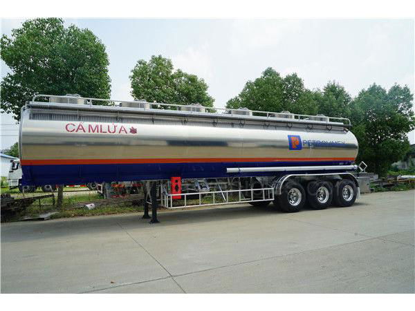 3 Axle 42000 Liters Aluminum Alloy Semi Tanker Trailer Aviation Kerosene Transpo 3