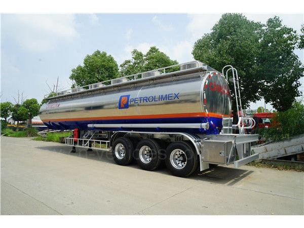 3 Axle 42000 Liters Aluminum Alloy Semi Tanker Trailer Aviation Kerosene Transpo 4