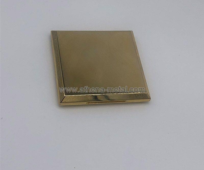 Suqare Metal Compact  OEM Metal Compact box   custom Metal Compact box