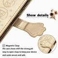 For Huawei nova 5i Pro Leather Case Cat Dog Embossed Flip Wallet Cover 3
