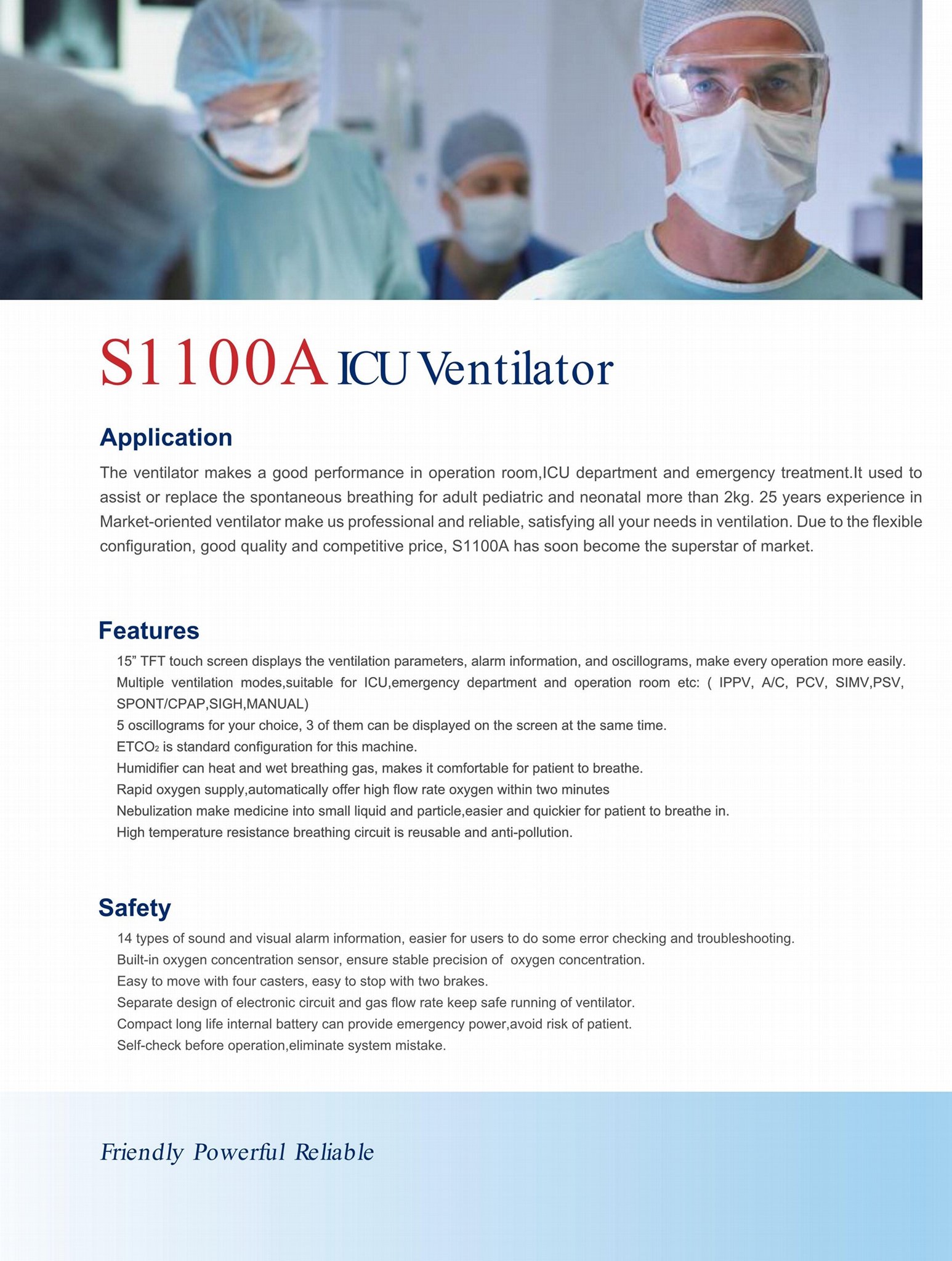IN STOCK ICU Ventilator S1100A Medical Hospital Coronavirus Treatment CE   4