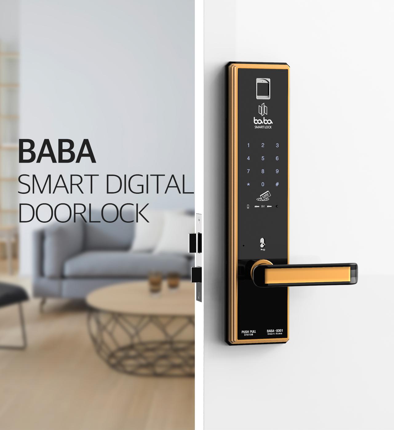 KOREAN SMART DOOR LOCK BABA8301 BABA LOCK (Korea Manufacturer) Locks Security
