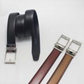 customized men's split leather belt with automatic buckle 