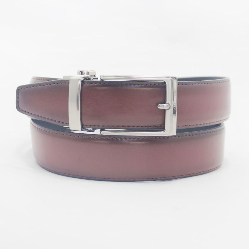 customized men's split leather belt with automatic buckle  2