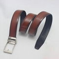 customized men's split leather belt with automatic buckle  5