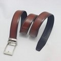 customized men's split leather belt with automatic buckle 