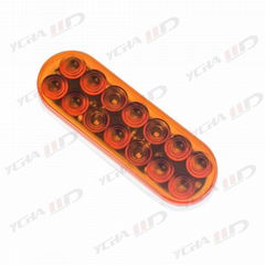 LED trailer 6 Oval Stop Parking Turn Signals Tail Light amber