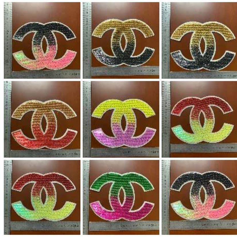 CC GG     rand patches sequied embroided towel custom patch 3