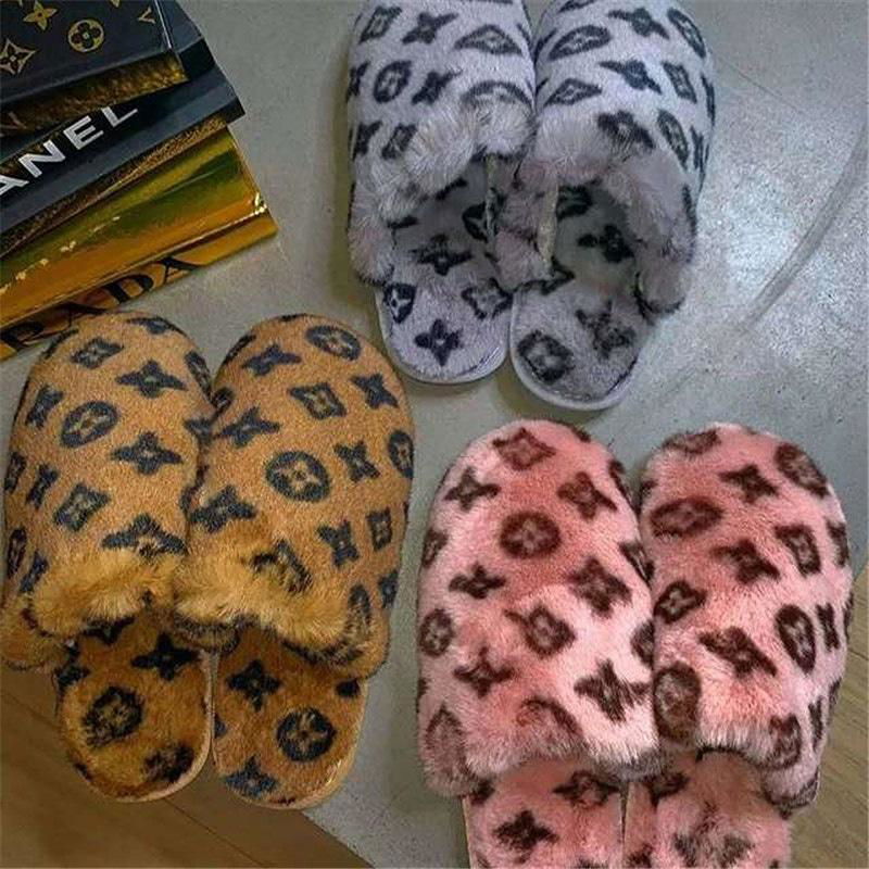 Winter home slippers plush slippers wholesale 5