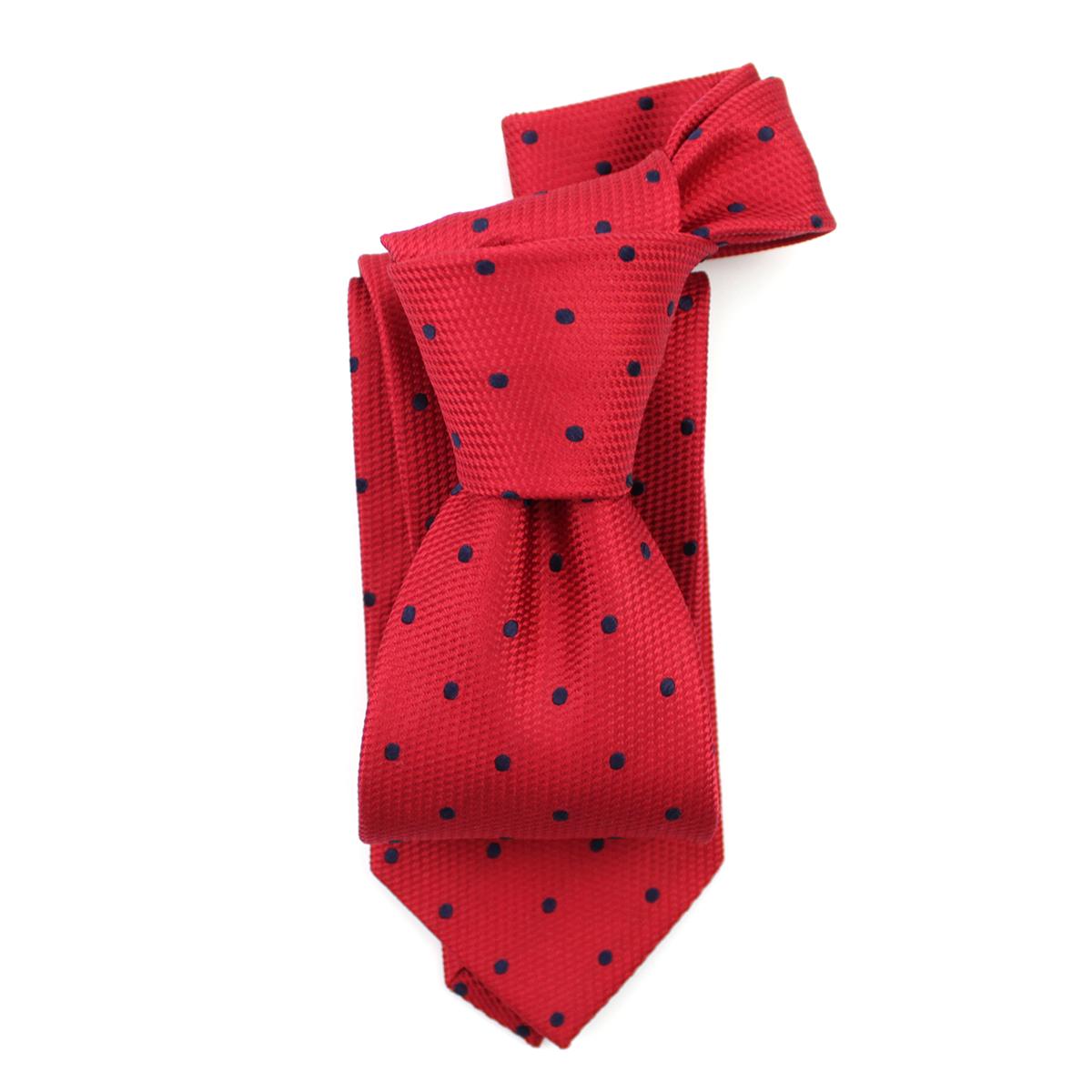 Men's Casual Fashion Handmade Fuchsia Pure 100% Silk Jacquard Polka Dot Ties