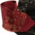 Handmade Men's Novelty Fashion Custom Printed Vintage Circuit Board Silk Tie 1