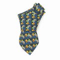 Handmade Men Vintage Allover Tree Frog Custom Digital Print Silk Animal Necktie