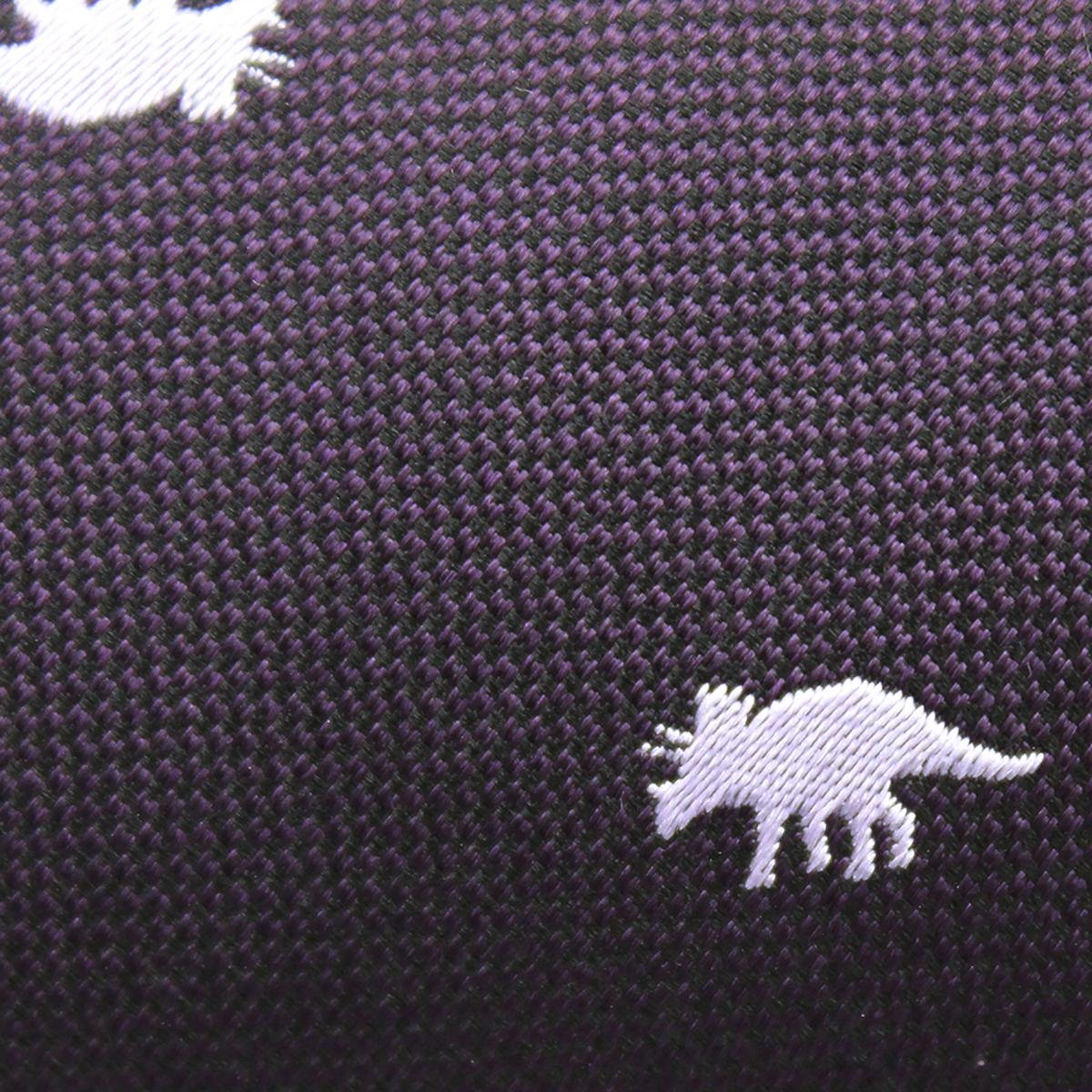 Mesozoic Era Animal Men's Silk Jacquard Allover Triceratops Dinosaur Necktie 2