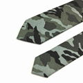 Handmade Men 100% Cotton Print Military Slim Skinny Handmade Camouflage Necktie 2