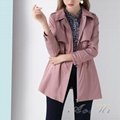 Spring and autumn pink short windbreaker fashion wild coat AOMI-K001