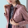 Spring and autumn pink short windbreaker fashion wild coat AOMI-K001 2