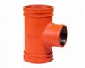 ductile iron grooved pipe fittings threaded equal reducing elbow 