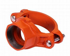 ductile iron grooved pipe fittings threaded mechanical tee