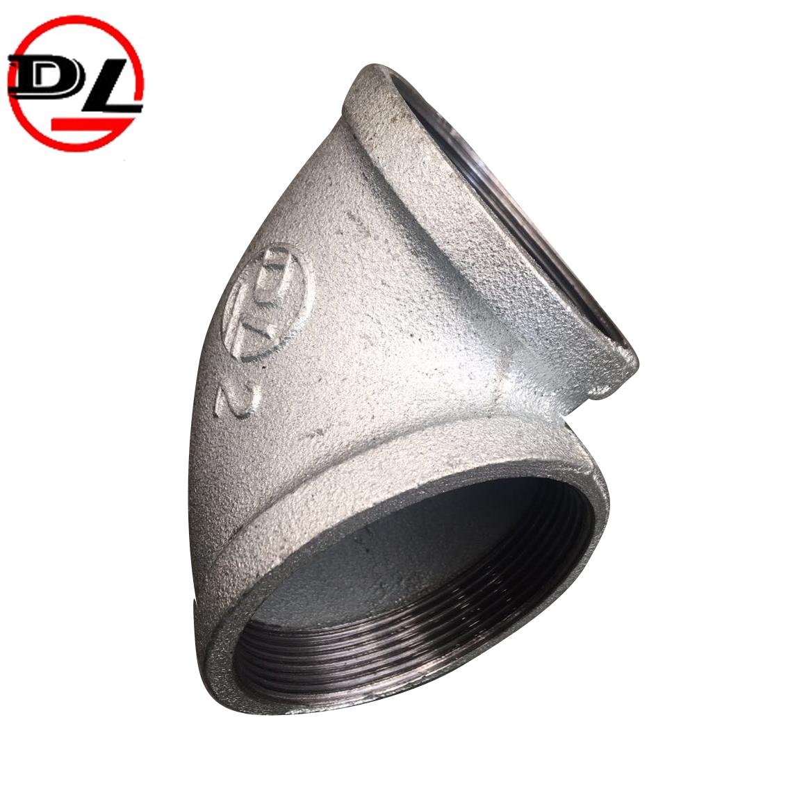 malleable iron  pipe fittings malleable iron equal reducing elbow 