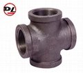 malleable iron  pipe fittings reducing equal cross