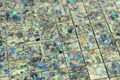 Seamed New Zealand abalone MOP shell mosaic tile Mounted on Mesh 3