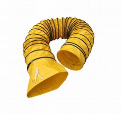 Yellow Flexible Air Ducting    Tarpaulin
