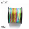 300m Wholesale price PE colourful braided wire 8x colourful braided fishing line 3